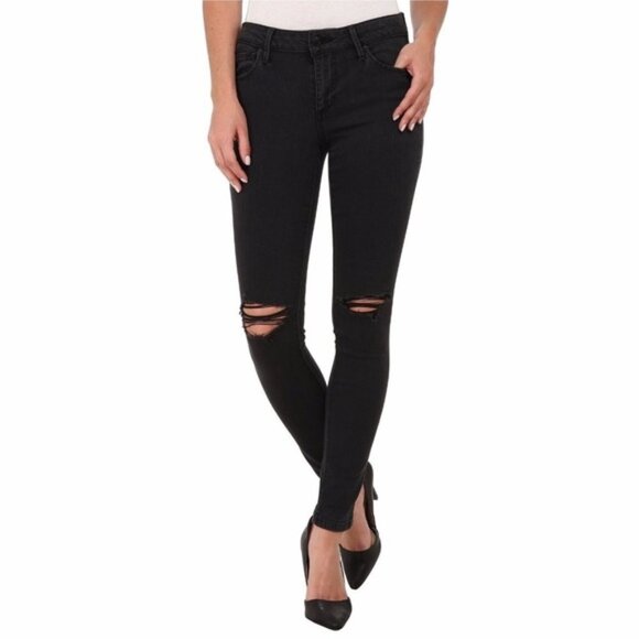 Joe's Jeans skinny jeans Brie Flawless Vixen Ankle Black Distressed Denim - Picture 3 of 15